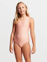 Girls Line One-Piece - Melon