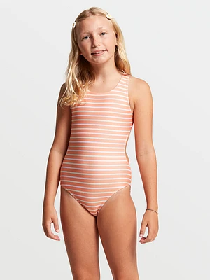 Girls Line One-Piece - Melon