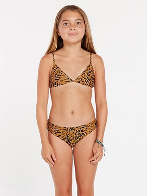 Girls Running Wild Bikini Set - Animal Print