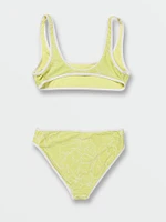 Girls Tropicoco Crop Top Set - Citron