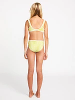 Girls Tropicoco Crop Top Set - Citron