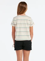 Girls Hypen On Strypes Short Sleeve - Sand