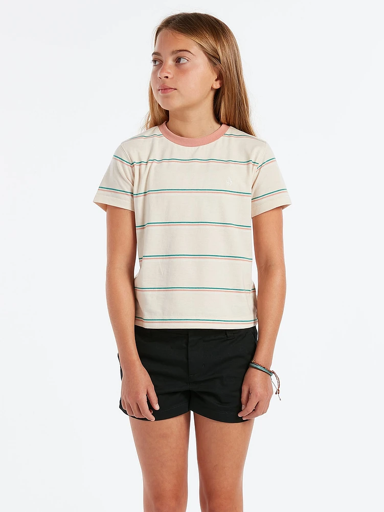 Girls Hypen On Strypes Short Sleeve - Sand