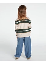 Girls Volarco Long Sleeve Polo - Dark Pine