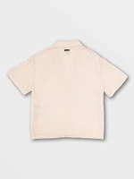 Girls Static Bloom Short Sleeve Top - Hazey Pink