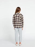 Girls Getting Rad Plaid Long Sleeve Flannel