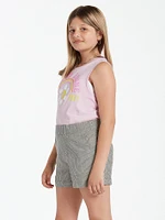 Girls Sunday Strut Shorts - Black White