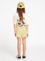 Girls Lived Lounge Fleece Shorts - Citron