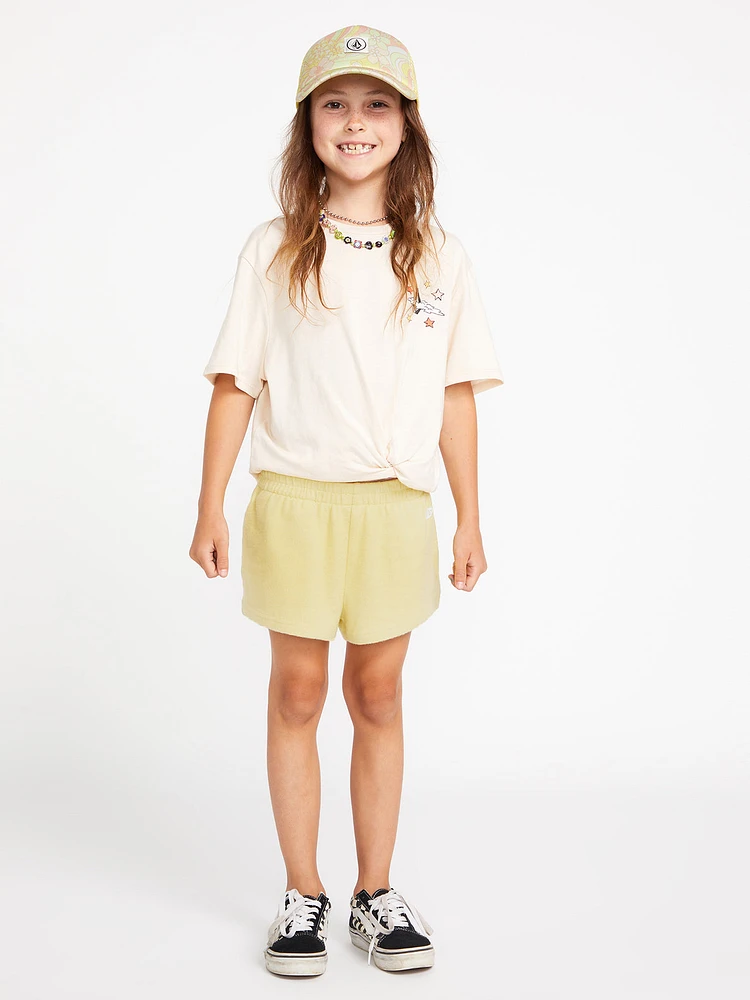 Girls Lived Lounge Fleece Shorts - Citron