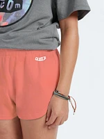 Girls Lived Lounge Fleece Short - Electric Coral