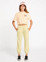 Girls Lived Lounge Fleece Elastic Waist Pants - Citron