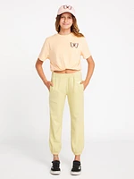 Girls Lived Lounge Fleece Elastic Waist Pants - Citron