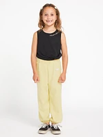 Girls Lived Lounge Fleece Elastic Waist Pants - Citron