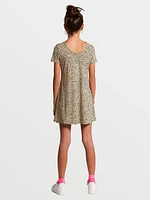 Girls High Wired Dress - Animal Print