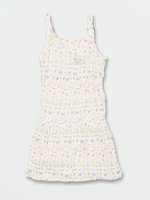 Girls Stickerbook Dress - Star White