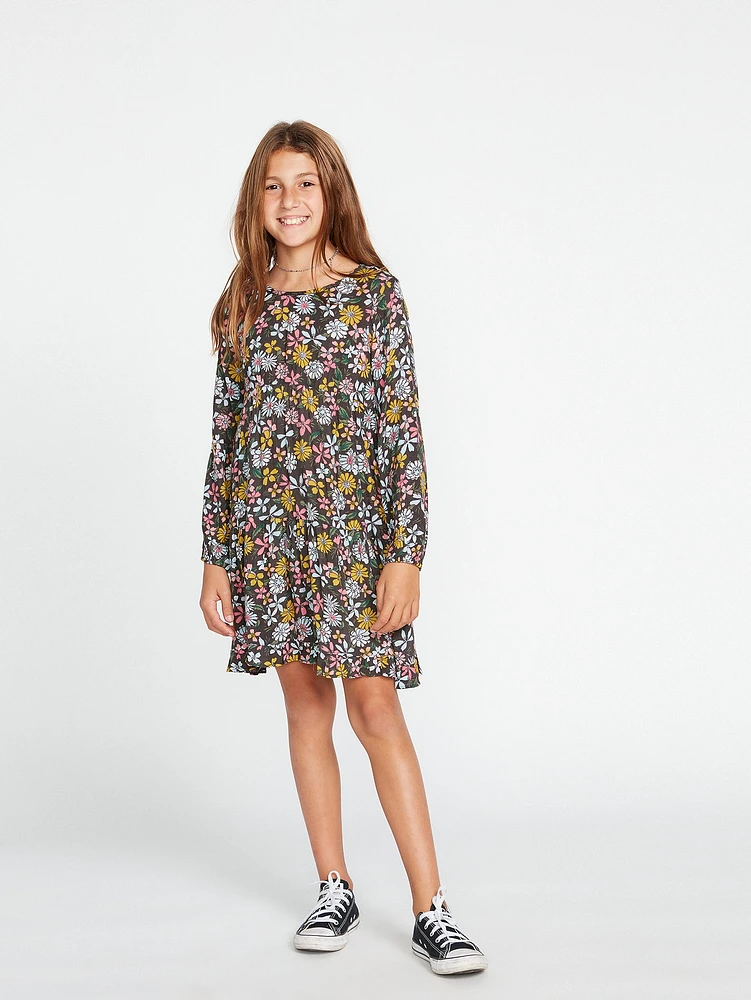 Girls Happy Dazee Dress - Espresso