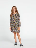 Girls Happy Dazee Dress - Espresso