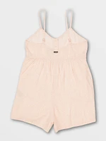 Girls Static Bloom Romper - Hazey Pink