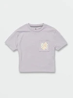 Girls Pocket Dial Short Sleeve Tee - Moonbeam