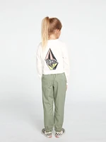 Girls Pocket Dial Long Sleeve Tee - Star White