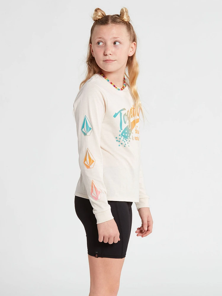 Girls made From Stoke Long Sleeve Tee - Bone