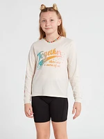 Girls made From Stoke Long Sleeve Tee - Bone