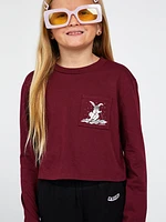 Girls Pocket Dial Long Sleeve Tee