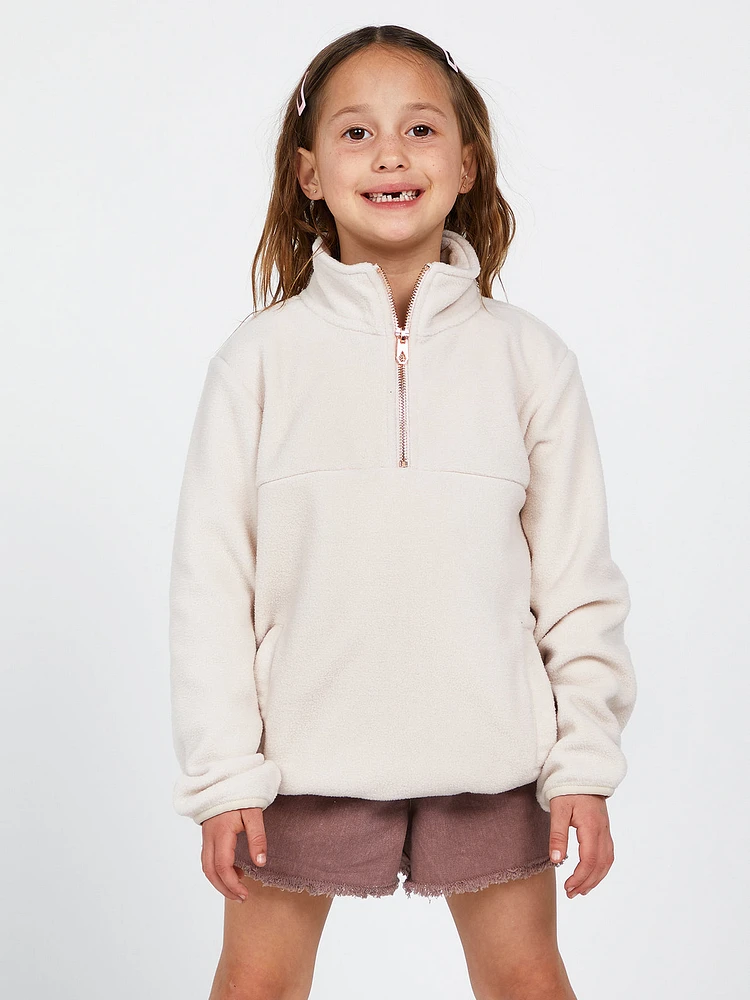 Girls Pheelin It Mock Neck Hoodie - Ash