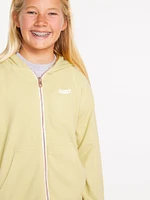 Girls Lived Lounge Zip Fleece Jacket - Citron