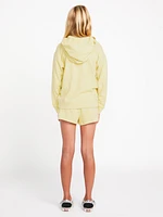 Girls Lived Lounge Zip Fleece Jacket - Citron