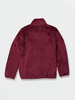 Girls Pheelin Phuzzy Zip Up Jacket - Burgundy