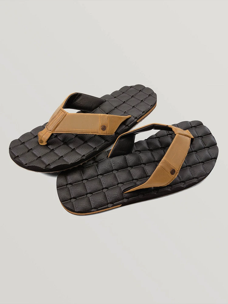 Recliner Leather Sandals - Vintage Brown