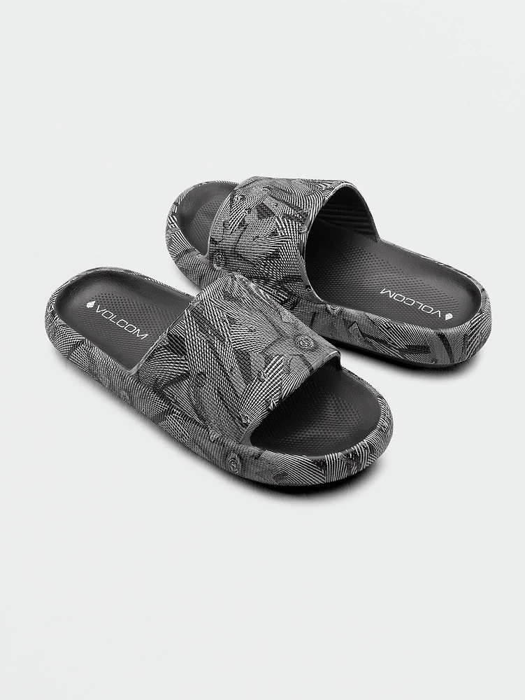 Mens Stoney Cloud Slide Sandals - Black White