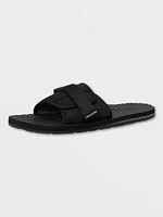 Mens Eco Recliner Slide Sandals - Black Grey