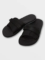 Mens Eco Recliner Slide Sandals - Black Grey