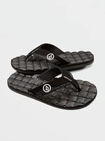 Recliner Big Youth Sandals - Black White