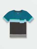 Little Boys Stone Blocker Crew Sweatshirt - Aged Indigo