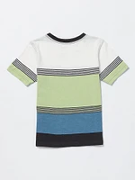 Little Boys Blocked Up Crew Short Sleeve Tee - Stealth