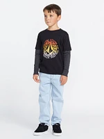 Little Boys Rotato Twofer Long Sleeve Shirt - Black