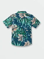 Little Boys Marble Floral Short Sleeve Shirt