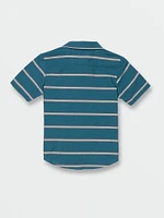 Little Boys Sayzon Stripe Short Sleeve Shirt - Aged Indigo