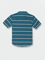 Little Boys Sayzon Stripe Short Sleeve Shirt - Aged Indigo