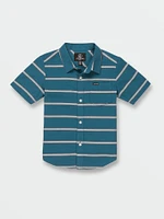 Little Boys Sayzon Stripe Short Sleeve Shirt - Aged Indigo