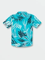 Little Boys Bleeding Leaf Short Sleeve Shirt - Electric Blue