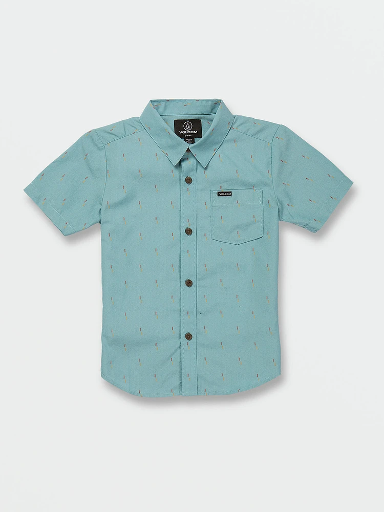 Little Boys Graffen Short Sleeve Shirt - Cali Blue Heather