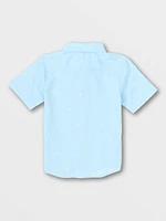 Little Boys Salford Short Sleeve Shirt - Washed Blue