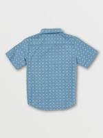 Little Boys Stone Mags Short Sleeve Shirt - Slate Blue