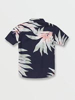 Little Boys Seeweed Short Sleeve Shirt - Navy