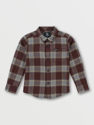 Little Boys Caden Plaid Long Sleeve Flannel