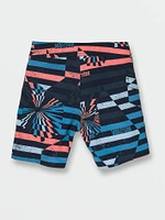 Little Boys Stone Stripe Mod-Tech Trunks